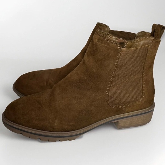 Steve Madden Women's Leona Chelsea Ladies Ankle Boot Faux Suede Brown Size 8.5 - Picture 1 of 13